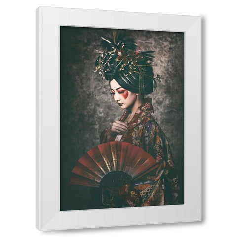 Le Japonisme White Modern Wood Framed Art Print by Kiyota, Daisuke