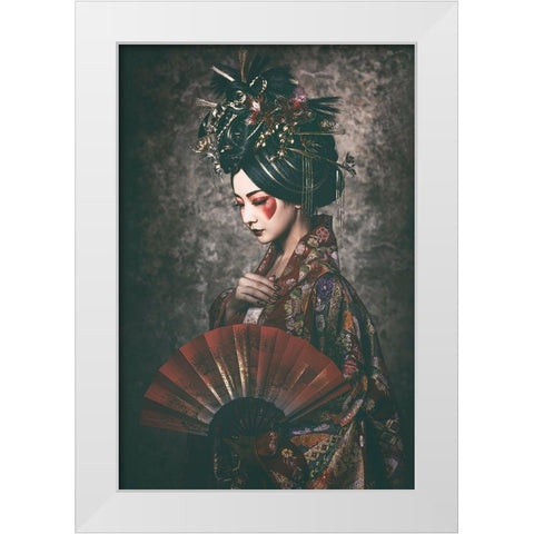 Le Japonisme White Modern Wood Framed Art Print by Kiyota, Daisuke