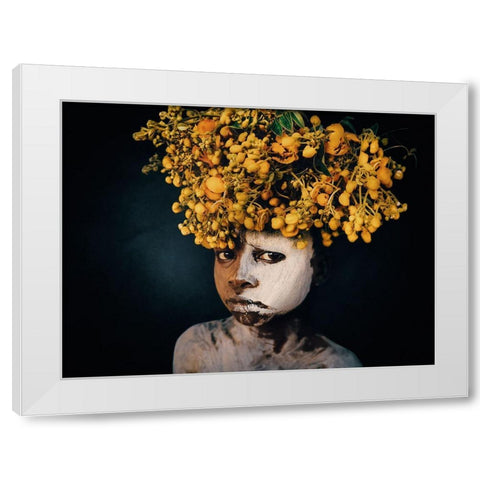 Color Boy-Suri White Modern Wood Framed Art Print by Yosifov, Svetlin