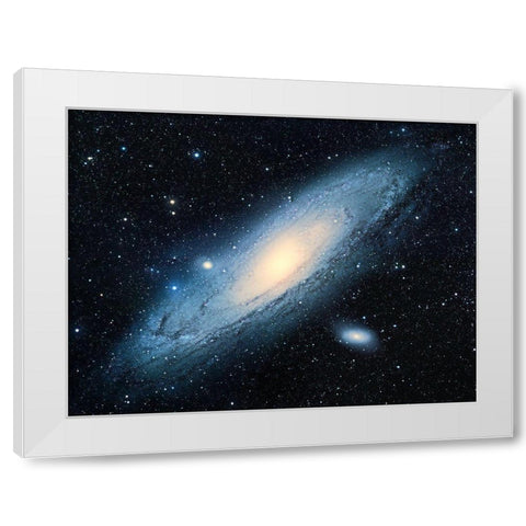 Andromeda Galaxy White Modern Wood Framed Art Print by Chen, Bo