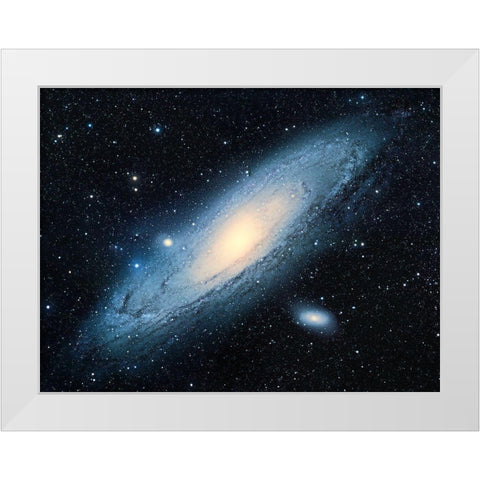 Andromeda Galaxy White Modern Wood Framed Art Print by Chen, Bo