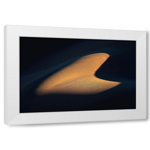 Real Heart In The Desert White Modern Wood Framed Art Print by Behzad, Majid