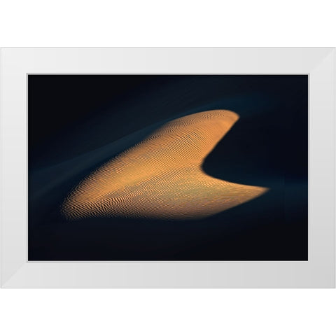 Real Heart In The Desert White Modern Wood Framed Art Print by Behzad, Majid