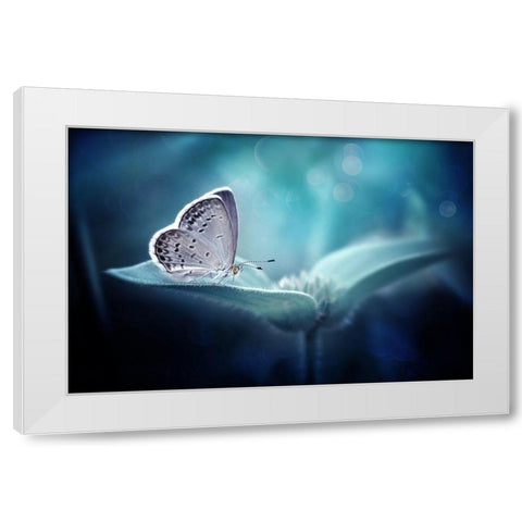 In Serenity White Modern Wood Framed Art Print by Maududdin, Fauzan