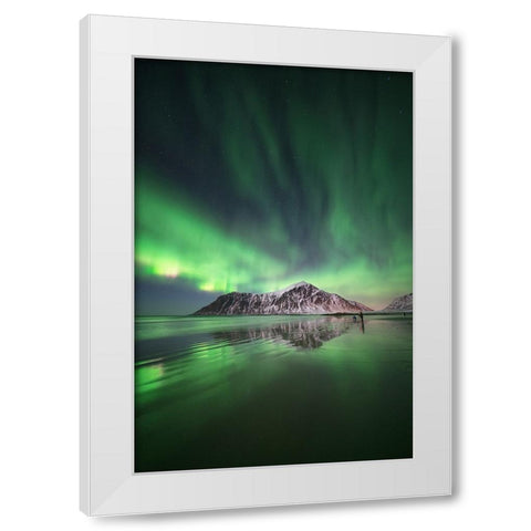 Aurora Mirror 2 White Modern Wood Framed Art Print by Gamito, Clara