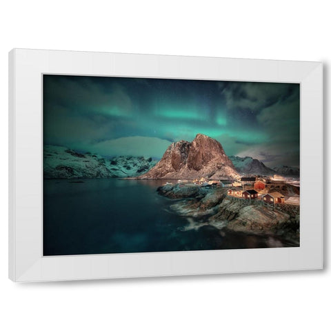 Arctic Green Dream White Modern Wood Framed Art Print by Gamito, Clara