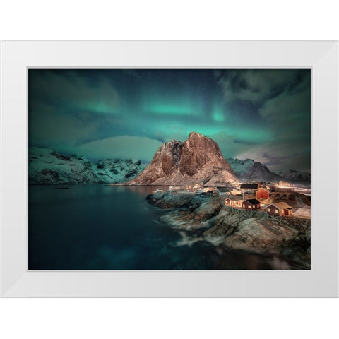 Arctic Green Dream White Modern Wood Framed Art Print by Gamito, Clara