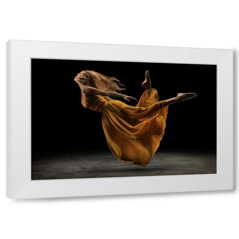 Flying Free White Modern Wood Framed Art Print by Kisworo, Sebastian
