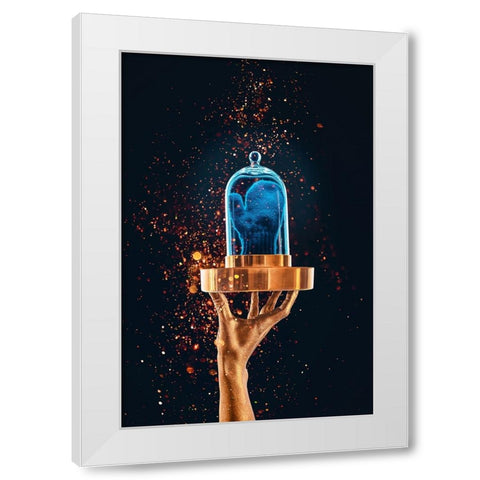 Midas Mittens White Modern Wood Framed Art Print by Belenko, Dina