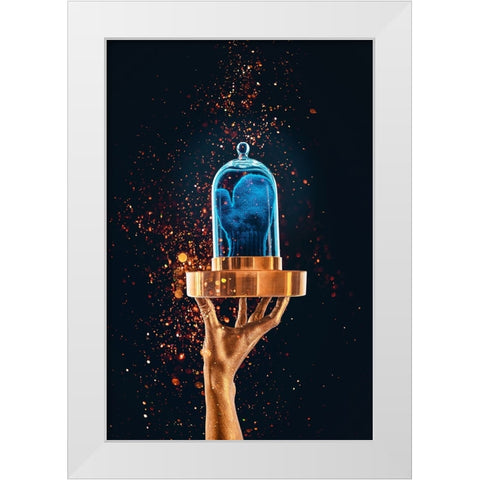 Midas Mittens White Modern Wood Framed Art Print by Belenko, Dina