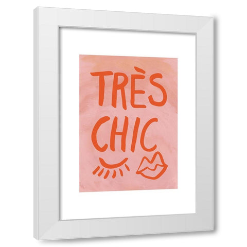 Traus Chic Pink Frame White Modern Wood Framed Art Print by 1x Studio