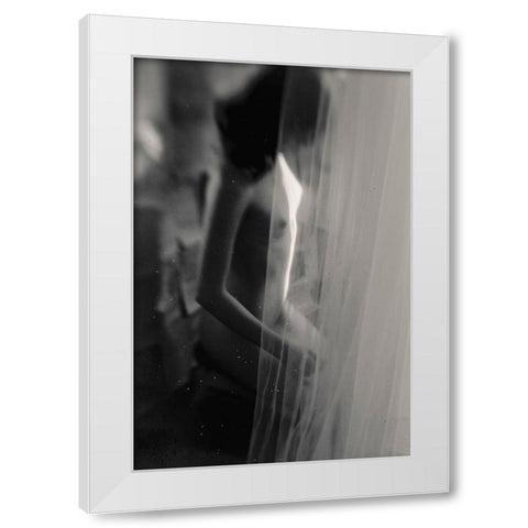 Untitled White Modern Wood Framed Art Print by Bousca, Bogdan