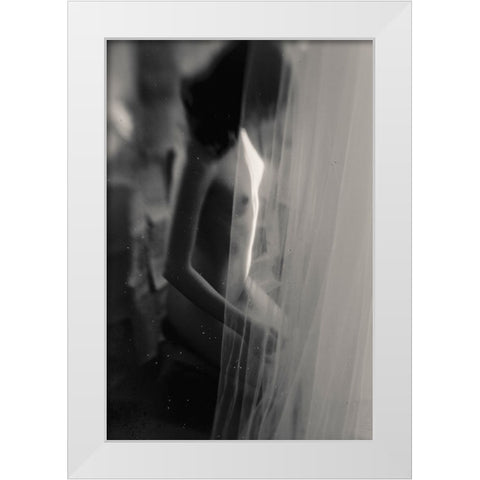 Untitled White Modern Wood Framed Art Print by Bousca, Bogdan