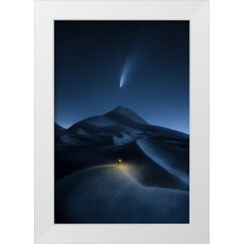 The Night The Comet Came White Modern Wood Framed Art Print by Zao, Yanming