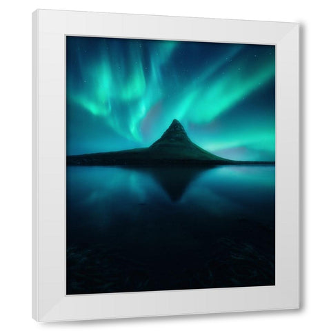 Dreamtime White Modern Wood Framed Art Print by George, David