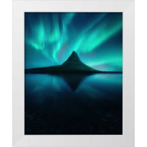 Dreamtime White Modern Wood Framed Art Print by George, David