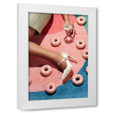 Pink Picnic #02 White Modern Wood Framed Art Print by 1x Studio III