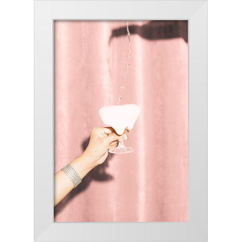 Heres To Pink 04 White Modern Wood Framed Art Print by 1x Studio III