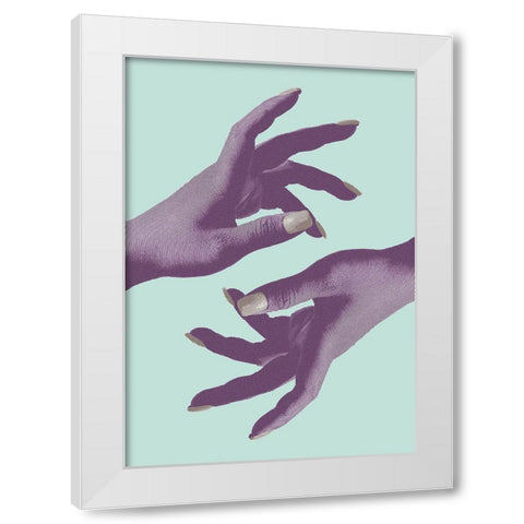Reaching No 02 White Modern Wood Framed Art Print by 1x Studio III