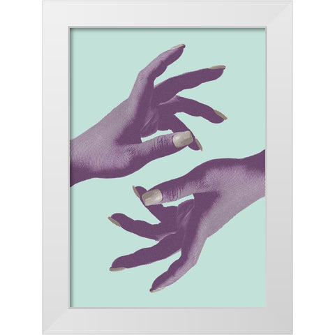 Reaching No 02 White Modern Wood Framed Art Print by 1x Studio III