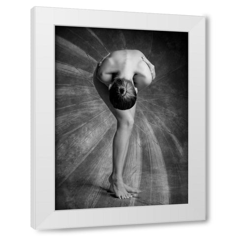 Umbrella White Modern Wood Framed Art Print by Kaminski, Lukas