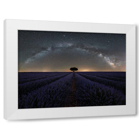 Solitario - Solitaire White Modern Wood Framed Art Print by Concepcion Alvarado, Jesus
