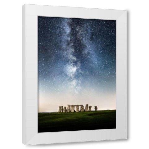 Stonehenge White Modern Wood Framed Art Print by Ionut Dascalu, Andrei