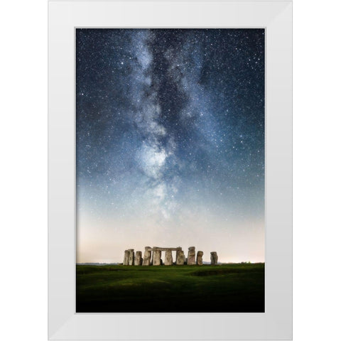 Stonehenge White Modern Wood Framed Art Print by Ionut Dascalu, Andrei