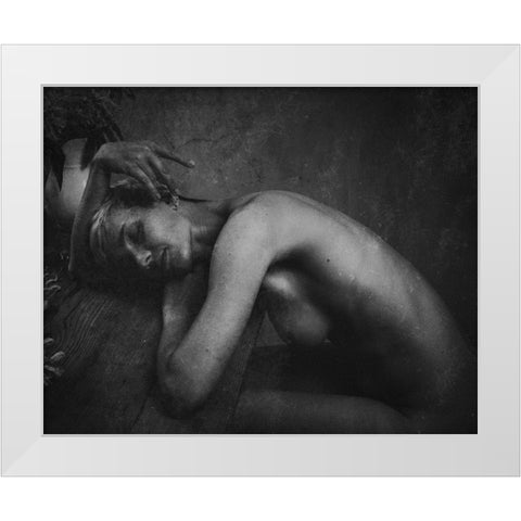The Sleeping.... White Modern Wood Framed Art Print by Kurz, Christian