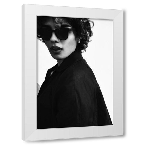 Roxanne White Modern Wood Framed Art Print by Nasirghorashi