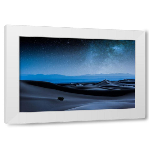 Desert Galaxy White Modern Wood Framed Art Print by Fotouhi, Mohammad