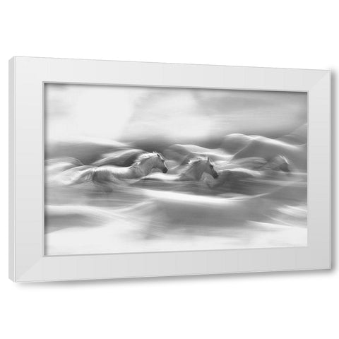 Morning Dream White Modern Wood Framed Art Print by Malovrh, Milan