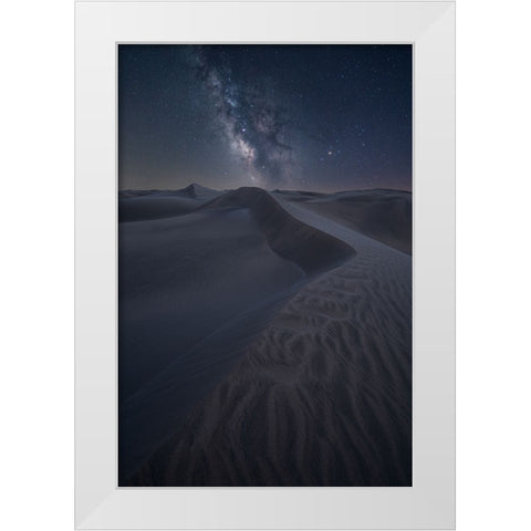 The Dunes Towards The Sky White Modern Wood Framed Art Print by Zappia, Andrea