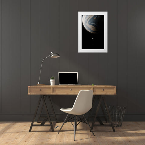 JPTR White Modern Wood Framed Art Print by Malibtt