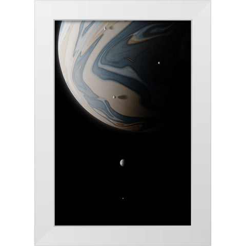 JPTR White Modern Wood Framed Art Print by Malibtt