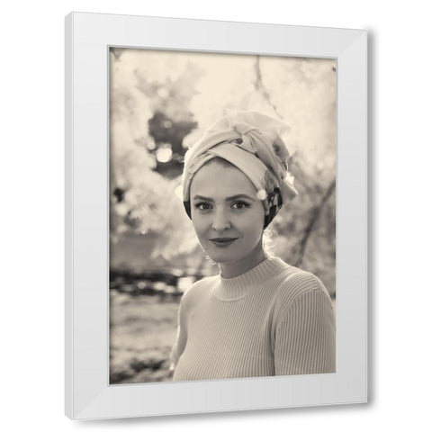 D. White Modern Wood Framed Art Print by Prioteasa, Sebastian