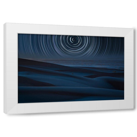 Infinity And Beyond White Modern Wood Framed Art Print by Azimaie, Asef