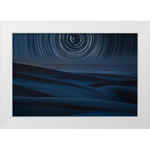 Infinity And Beyond White Modern Wood Framed Art Print by Azimaie, Asef