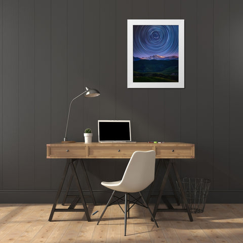Infinity And Beyond White Modern Wood Framed Art Print by Azimaie, Asef
