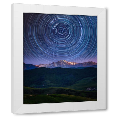 Infinity And Beyond White Modern Wood Framed Art Print by Azimaie, Asef