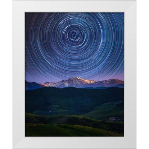 Infinity And Beyond White Modern Wood Framed Art Print by Azimaie, Asef