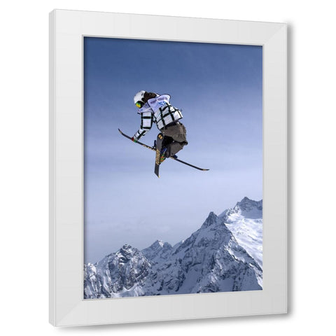 HIGHER THAN THE MOUNTAINS White Modern Wood Framed Art Print by Alaberdov, Arsen