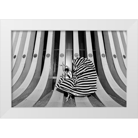 Untitled White Modern Wood Framed Art Print by Lev Ari, Shay