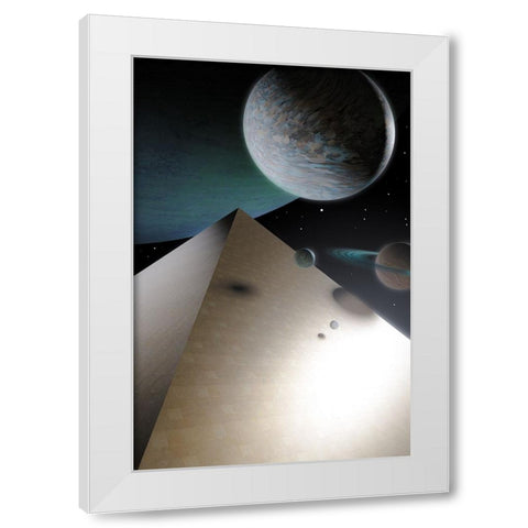 Ksms White Modern Wood Framed Art Print by Malibtt