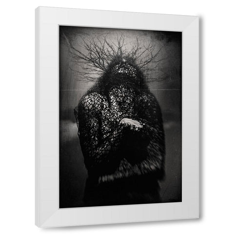 Untitled White Modern Wood Framed Art Print by Bousca, Bogdan