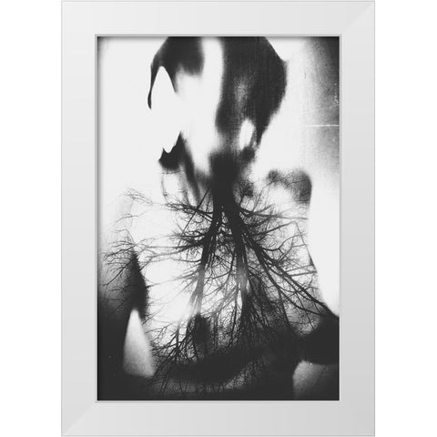 Untitled White Modern Wood Framed Art Print by Bousca, Bogdan