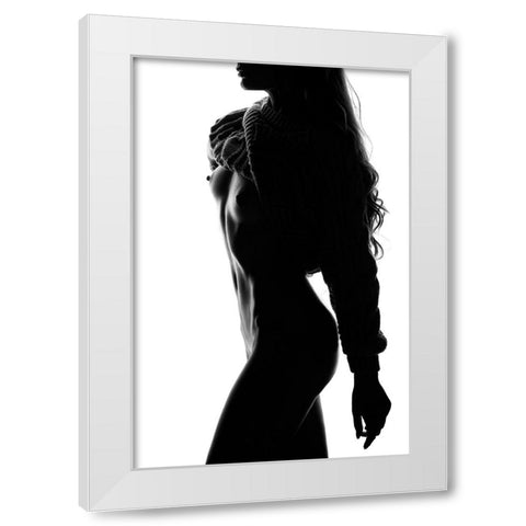 Silhouette White Modern Wood Framed Art Print by Markachev, Leonid