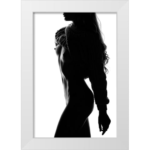 Silhouette White Modern Wood Framed Art Print by Markachev, Leonid
