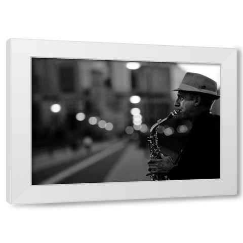 Evening Melts Away White Modern Wood Framed Art Print by Ariel, Ariel