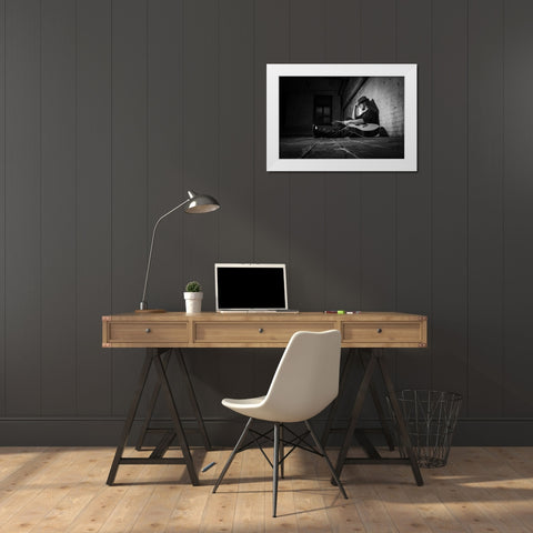 The Wanderer White Modern Wood Framed Art Print by Boutin, David